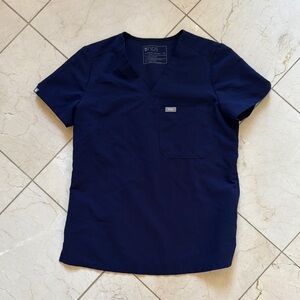 FIGS Navy Blue Scrub Top